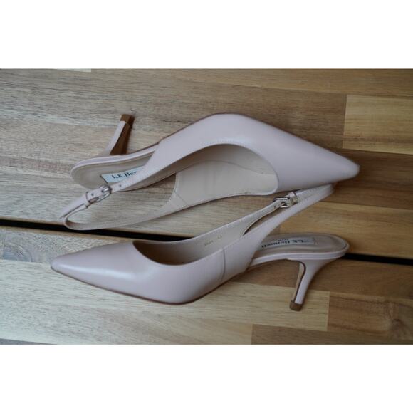 LK Bennett Florita Leather Open Court Slingback Heels Pink Size 6.5 EU 37 - Picture 12 of 15